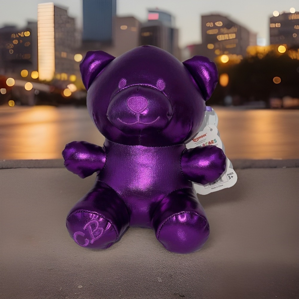 (..1)Candy Bears Metallic Pink Plush Bear 11" Yoonique 2024 Stuffed Toy Gift‎